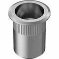 Bsc Preferred Self Sealing Heavy-Duty Rivet Nut Aluminum 1/4-20 Internal Thread .027 - .165 Thick, 10PK 93484A363
